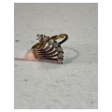 Sterling Silver Fan Design Ring