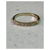 White Sapphire Wedding Band