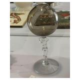 Cambridge Glass Ivy Ball Vase with Nude Sculpture