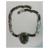 Sterling Silver Albone Turquoise Aztec Necklace