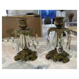Gold & Crystal Candleholders