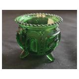 Vintage Green Gypsy Pot Toothpick Holder