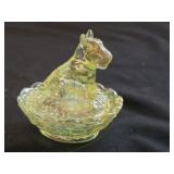 Vintage Boyd Scottie Dog on Nest Mini Salt Cellar
