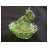 Vintage Boyd Scottie Dog on Nest Mini Salt Cellar