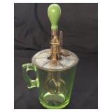Hazel Atlas Uranium Glass Hand Mixer/Egg Beater