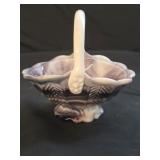 Vintage Imperial Glass Purple Slag Basket