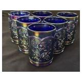 Set of Imperial Cobalt Carnival Field Flowers Cups