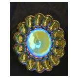 Indiana Glass Carnival Lime Deviled Egg Plate