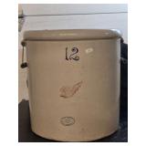 12 Gallon Red Wing Crock w/Handles