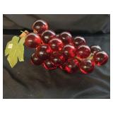 Large Cluster of Red Lucite Grapes on Vine