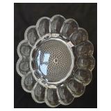 Vintage Indiana Glass Clear Deviled Egg Plate