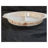 Pyrex Promo Orange Floral Divided Casserole
