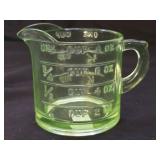 Vintage Uranium Glass Measure Cup
