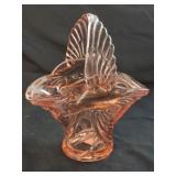 Vintage Indiana Glass Bird of Paradise Pink