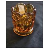 Vintage L.E. Smith  Moon & Stars Amber Toothpick