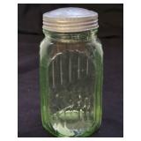 Vintage Anchor Hocking Ribbed Uranium Glass