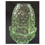 Vintage Wilkerson Green Glass Hobnail Fairy Lamp