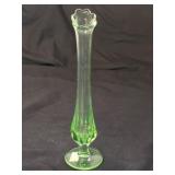 Vintage Uranium Glass Bud Vase
