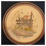 Circle Framed Hummel Mother Swan Cross-stitch