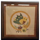 Framed Butterfly Needlepoint