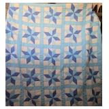 Blue Pinwheel Stars Quilt