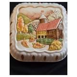 Himark Ceramic Farm Scene Jello Mold
