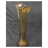 Vintage Amber Swung Vase