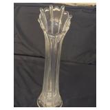 Vintage Clear Swung Glass Vase