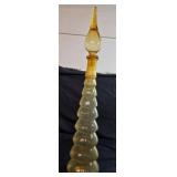 Vintage Empoli Amber Beehive Bottle w/Stopper