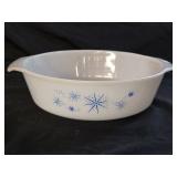 Fire King Milk Glass Atomic Starburst Casserole