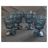Set of 4 Vintage Indiana Glass Goblets