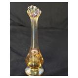 Fenton Carnival Golden 50th Anniv. Swung Vase