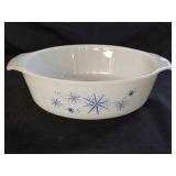 Fire King Milk Glass Atomic Starburst Casserole