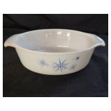Fire King Milk Glass Atomic Starburst Casserole