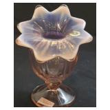 Westmoreland Pink Opalescent Lotus Vase