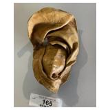 Vintage Molded Leather Wall Art Sculpture