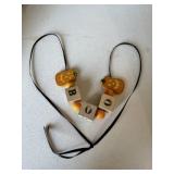 Vintage Wooden Halloween Necklace