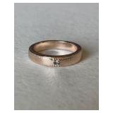 White Sapphire Wedding Band