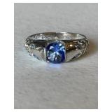 Estate Beautiful Blue Topaz Ring