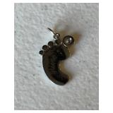 Sterling Silver Foot Pendant