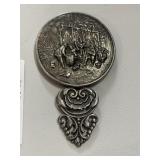Ornate Embossed Hand Mirror