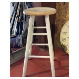 White & Natural Barstool
