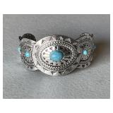 Beautiful Large Turquoise Cuff Bracelet