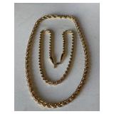Vintage Monet Rop Necklace & Link Bracelet