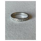 Sterling Silver White Sapphire Band Ring