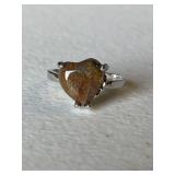 Heart Shaped Gemstone Ring