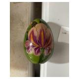 Vintage Iris Flower Easter Egg