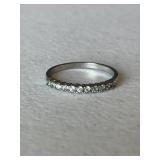 Sterling Silver White Sapphire Band Ring