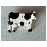 Ceramic Vintage Cow Pin
