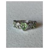 Estate Peridot Heart Ring
